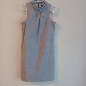 Banana Republic high neck stripe sleeveless shift dress